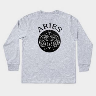 Aries Star Sign Zodiac Horoscope Cheeky Witch® Kids Long Sleeve T-Shirt